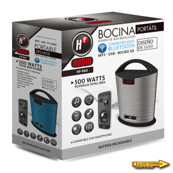 BOCINA PORTATIL USB BT 500 WATTS HFR60SL