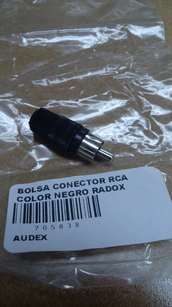 BOLSA CONECTOR RCA  COLOR NEGRO RADOX