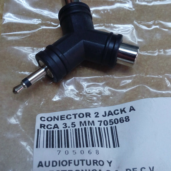 CONECTOR 2 JACK A RCA 3.5 MM 705068