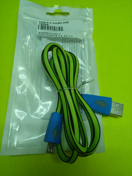 CABLE A MICRO USB VERDE