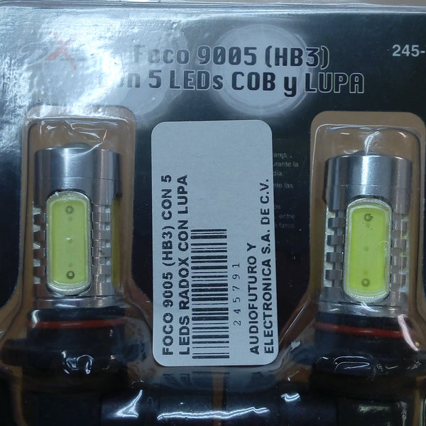 FOCO 9005 (HB3) CON 5 LEDS RADOX CON LUPA 245791