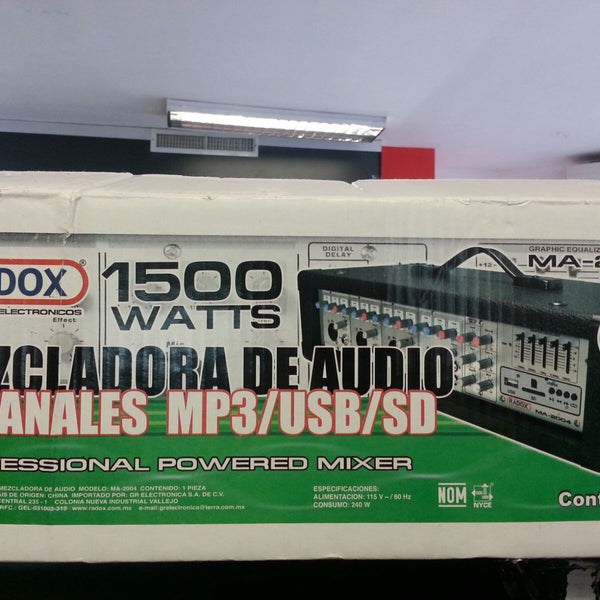 MEZCLADORA 4 CANALES MP3 USB MA2004