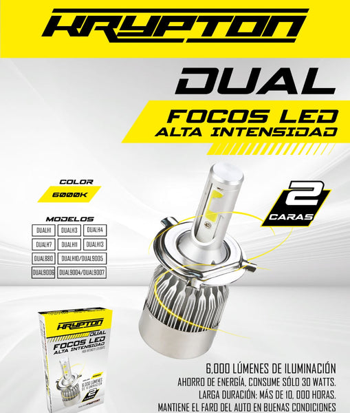 KIT DE LED DUAL H10 Y 9005 KRIPTON 2 CARAS