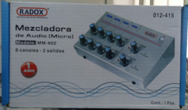 MEZCLADORA DE AUDIO *MICRO 8C 2 SAL. MM802