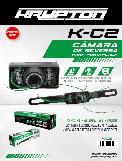 CAMARA DE REVERSA PORTAPLACAS KC2 KRIPTON