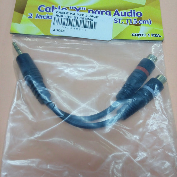 CABLE P/A YEE 2 JACK RCA -1PL ST 15 CMS 080217
