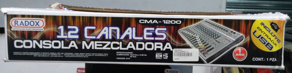 CONSOLA MEZCLADORA 12 CANALES USB 1200 012567 RADOX