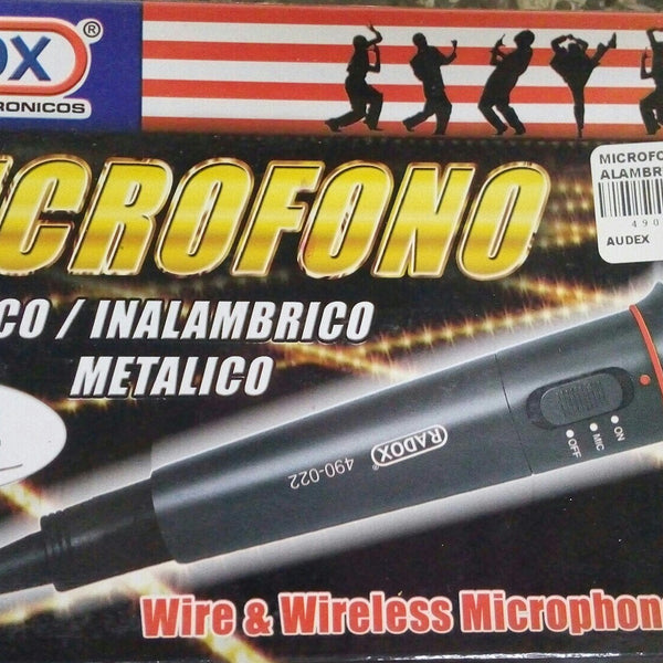 MICROFONO ALAMBRICO/INALAMBRICO METALICO ROJO 490022