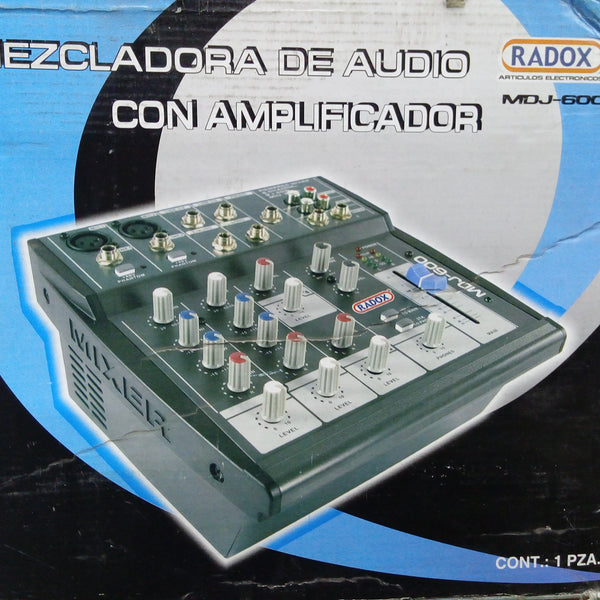 MEZCLADORA AUDIO 4 CANALES C/AMPLIFICADOR MDJ600