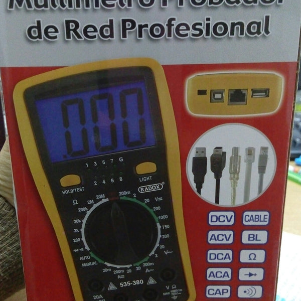 MULTIMETRO DIGITAL CON PROBADOR RED PROFESIONAL 535380